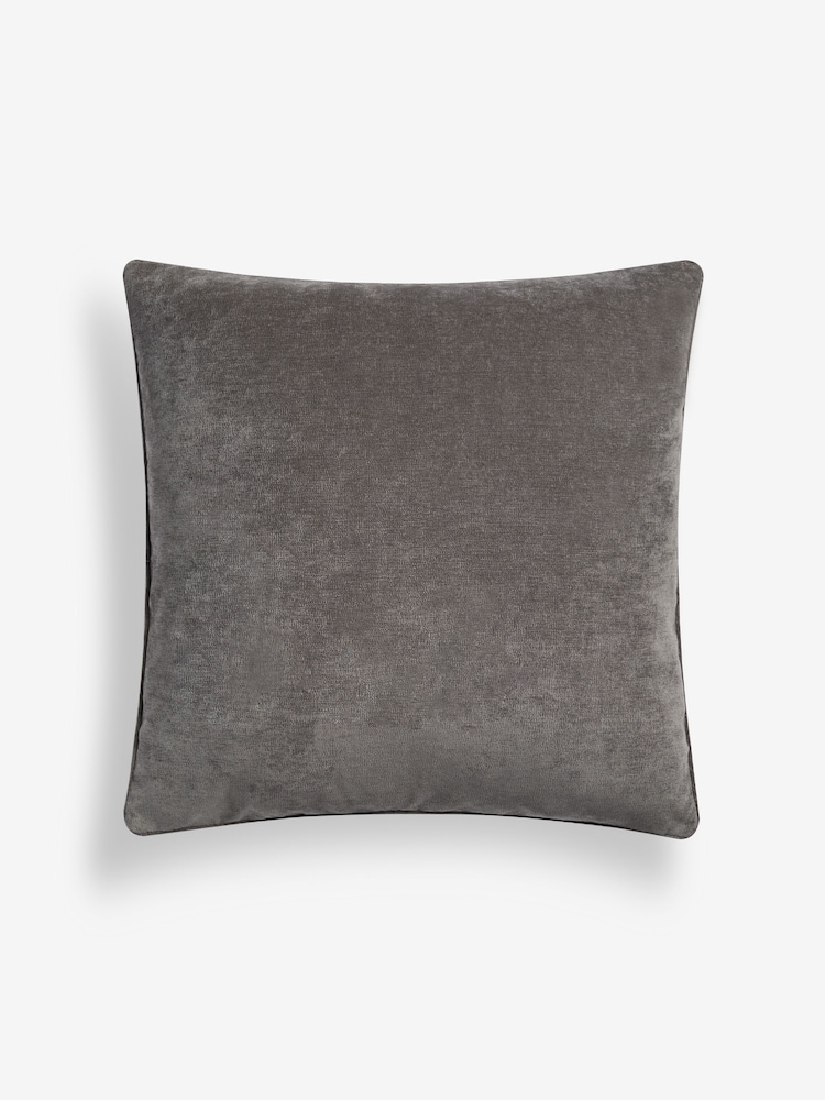 Warm Grey 59 x 59cm Soft Velour Cushion - Image 2 of 4 Warm Grey 59 x 59cm Soft Velour Cushion - Image 2 of 4