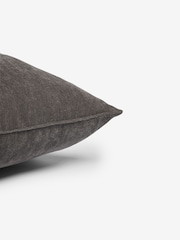 Warm Grey 59 x 59cm Soft Velour Cushion - Image 4 of 4
