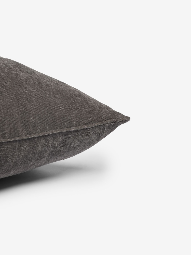 Warm Grey 59 x 59cm Soft Velour Cushion - Image 4 of 4