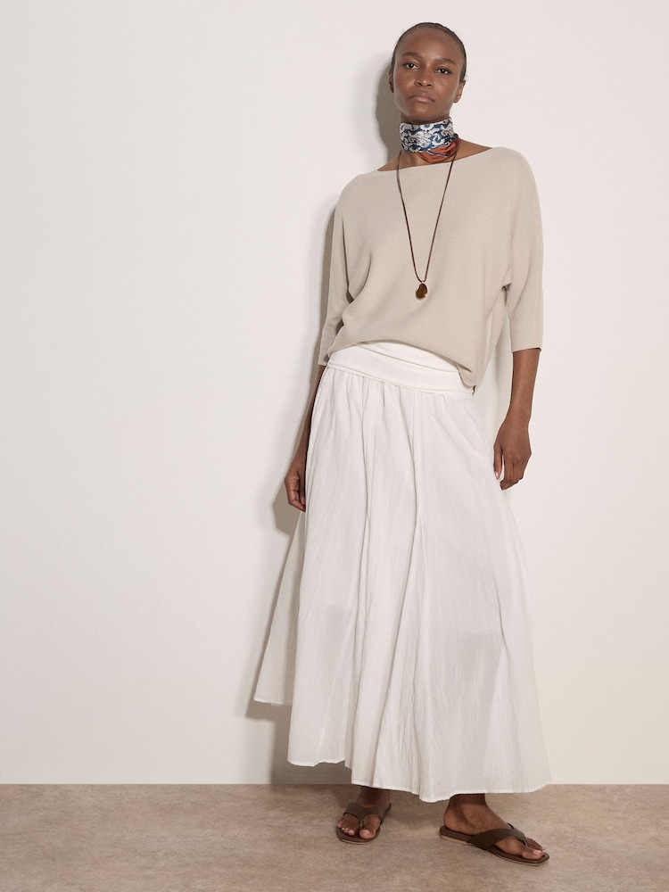 Apricot Natural Stretch Knit Batwing Top - Image 4 of 4 Apricot Natural Stretch Knit Batwing Top - Image 4 of 4