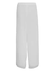 Gina Bacconi Silver Chiffon Layered Trousers With Slits - Image 3 of 4