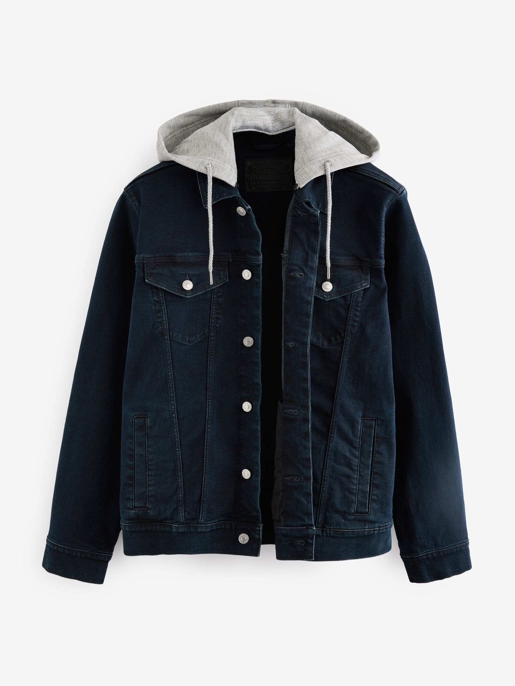 Jersey hood denim jacket online