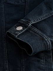 Blue Denim Jacket with Grey Jersey Hood - Image 13 of 13