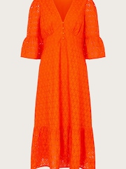 Monsoon Orange Broderie Dress - Image 5 of 5