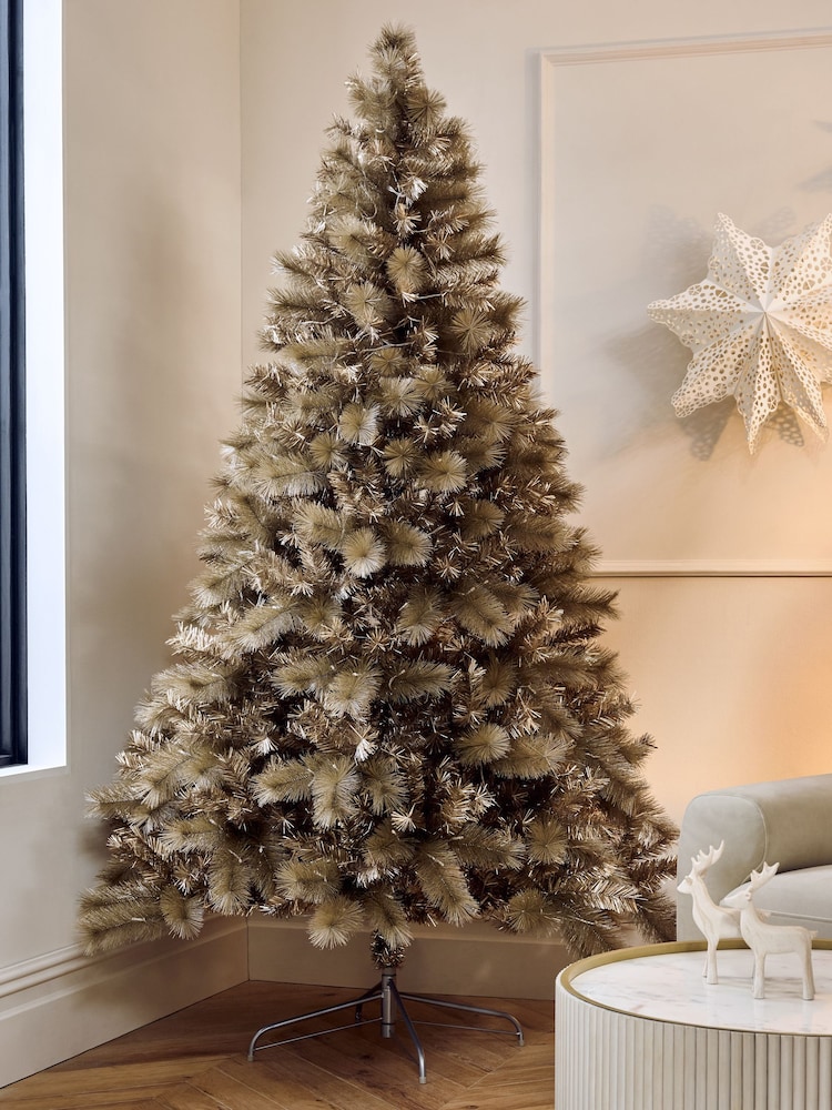 Champagne Gold Pre Lit 7ft Christmas Tree - Image 2 of 6
