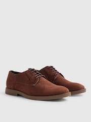 River Island Brown Suede Formal Derby Shoes - Image 2 of 5