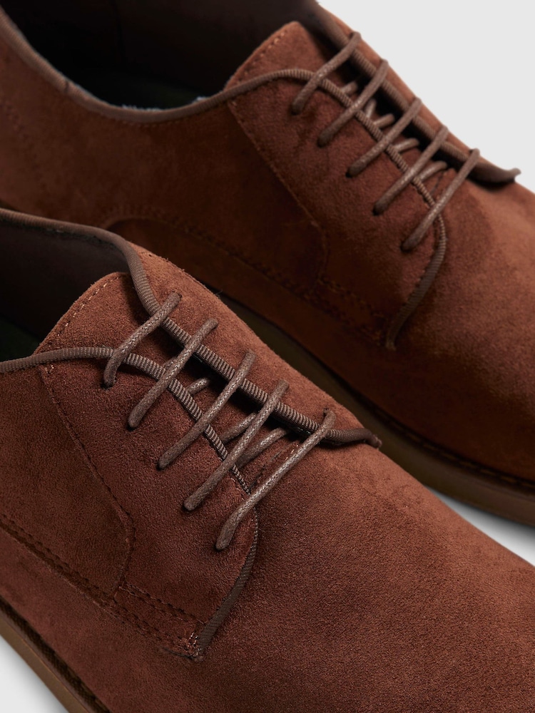 River Island Brown Suede Formal Derby Shoes - Image 5 of 5
