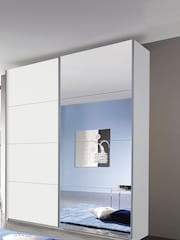 Rauch White Cameron Wood and Mirror Sliding Semi 1.8m Sliding Fitted Wardrobe - Image 1 of 4