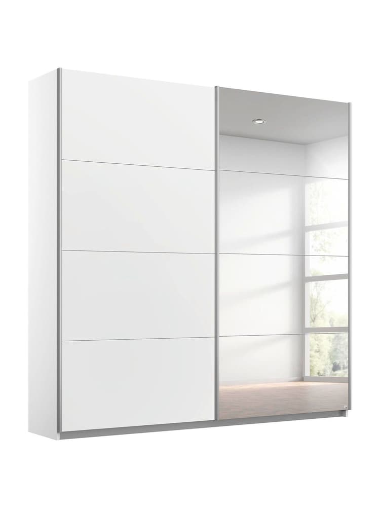 Rauch White Cameron Wood and Mirror Sliding Semi 1.8m Sliding Fitted Wardrobe - Image 4 of 4