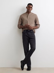 River Island Black Slim Fit Washed Jeans - Image 1 of 4