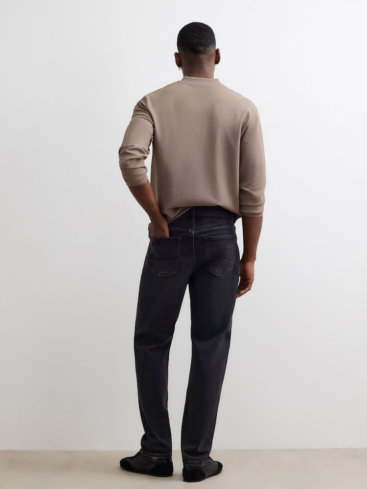River Island Black Slim Fit Washed Jeans - Image 2 of 4