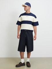 River Island Oversized Ame Saint stripes T-Shirt - Larawan 1 ng 4