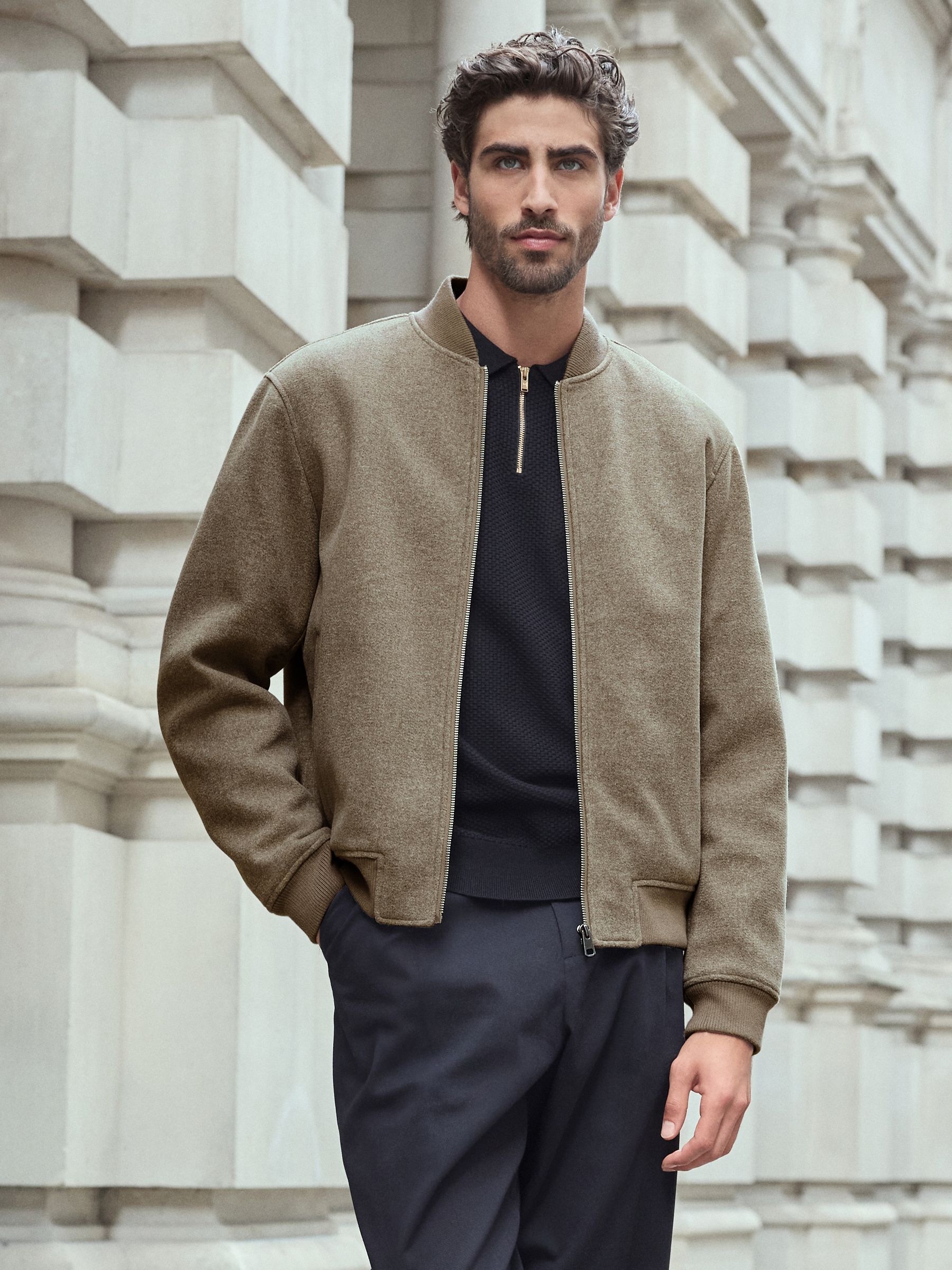 Wool look jacket hot sale