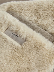 Neutrale Farbe - Bomberjacke mit Teddyfutter in Wolloptik - Bild 13 von 13