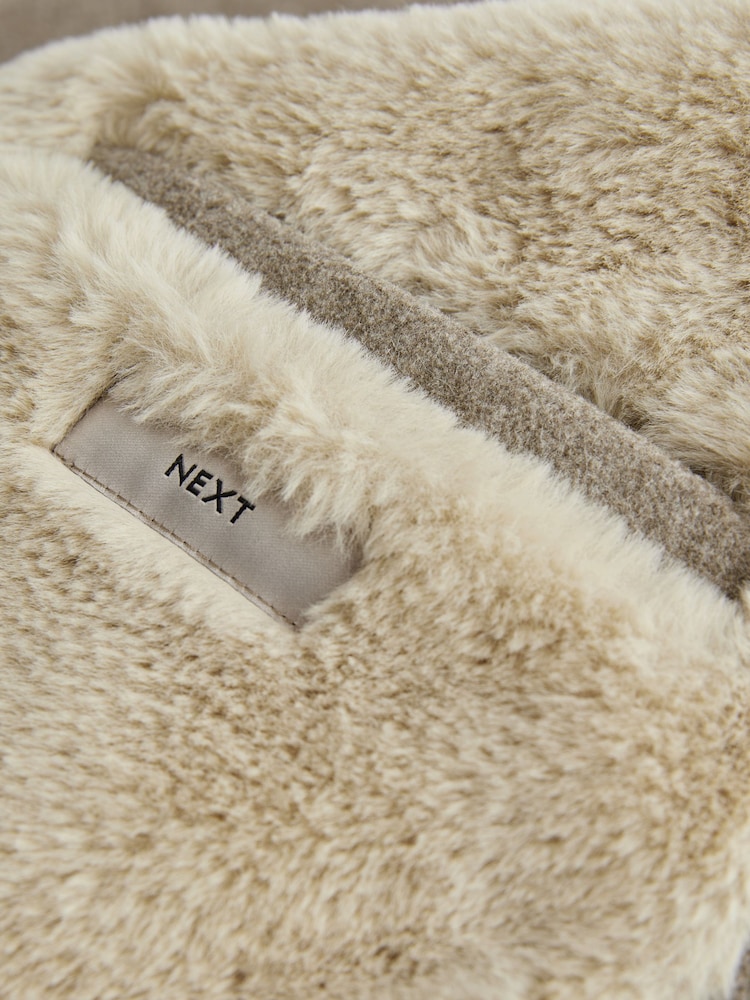 Neutrale Farbe - Bomberjacke mit Teddyfutter in Wolloptik - Bild 13 von 13