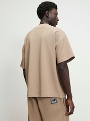 River Island Natural Oversized Waffle T-Shirt - Image 4 of 4