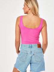 Bright Pink Thick Strap Vest - Image 2 of 4