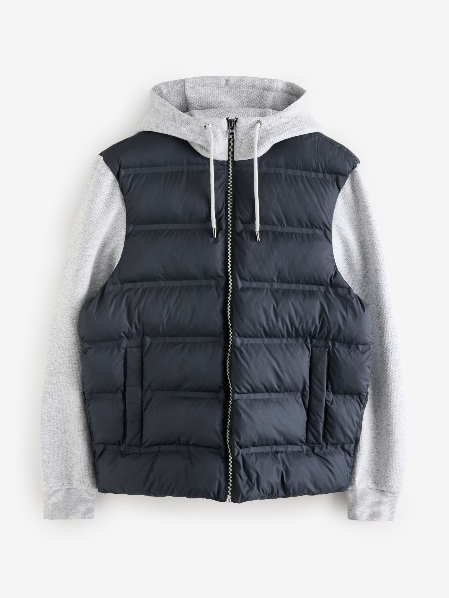 Buy Blue/Grey Jersey Sleeve Hybrid Puffer Jacket from Next USA