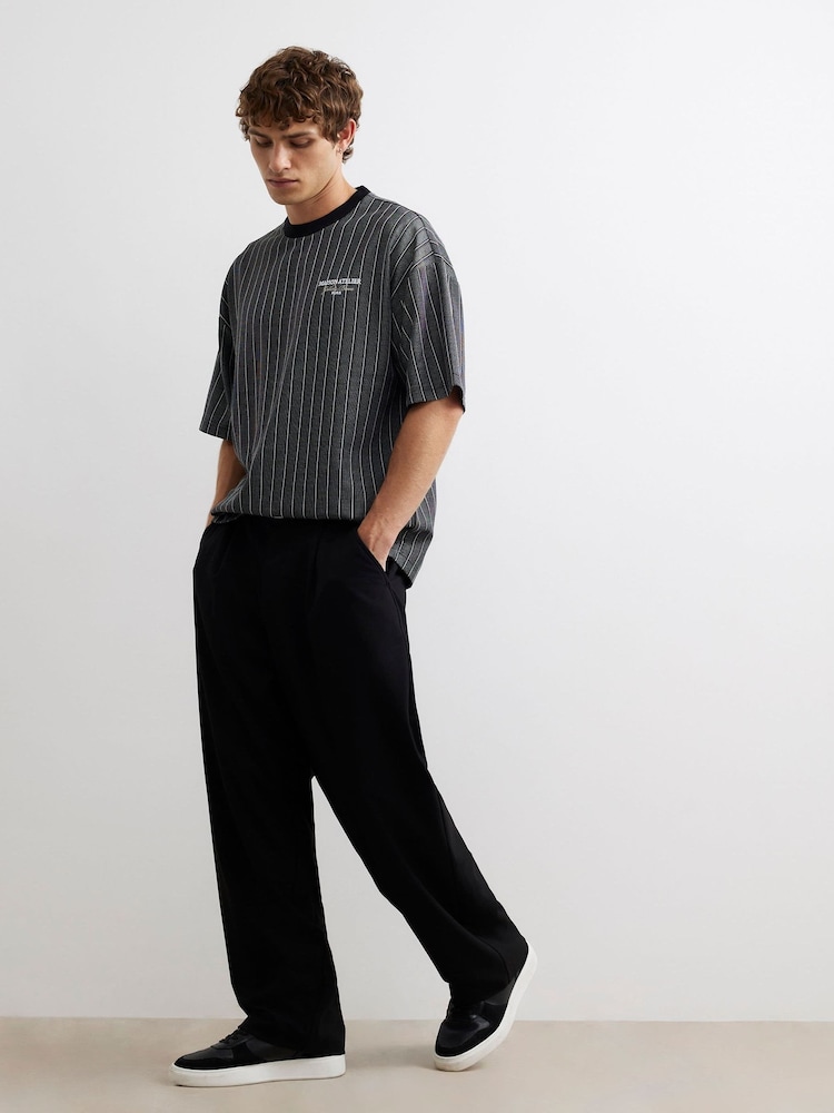 River Island Oversized Boxy Fit Stripe Maison T-Shirt - Bilde 4 av 4