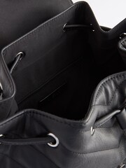 Black Quilted Stud Front Backpack - Image 6 of 8