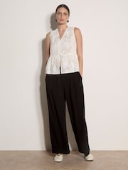 Apricot Wide-Leg Tailored Trousers - Imagen 3 de 4