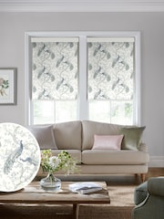 Laura Ashley Blue Belvedere Midnight Made to Measure Roller Blind - Image 1 of 6