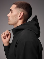 Black Long Waterproof Hooded Anorak - Image 10 of 19