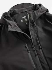 Black Long Waterproof Hooded Anorak - Image 15 of 19