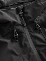 Black Long Waterproof Hooded Anorak - Image 17 of 19