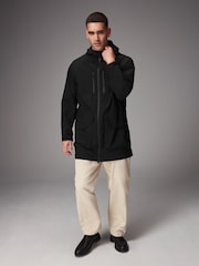 Black Long Waterproof Hooded Anorak - Image 2 of 19