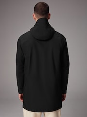 Black Long Waterproof Hooded Anorak - Image 6 of 19