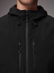 Black Long Waterproof Hooded Anorak - Image 8 of 19