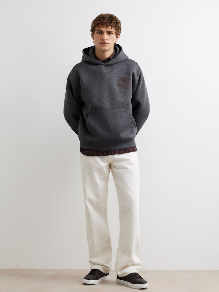 River Island Grey Oversized Premium Maison Hoodie - Image 2 of 4