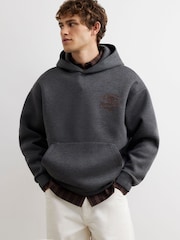 River Island Grey Oversized Premium Maison Hoodie - Image 3 of 4
