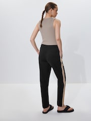 Black / Camel Side Stripe Taper Trousers - Image 4 of 7