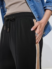 Black / Camel Side Stripe Taper Trousers - Image 5 of 7