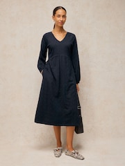 White Stuff Black Megan Embroidered Midi Dress - Image 2 of 6