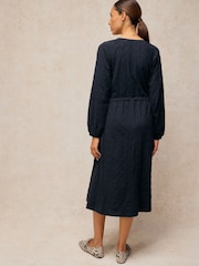 White Stuff Black Megan Embroidered Midi Dress - Image 3 of 6