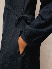 White Stuff Black Megan Embroidered Midi Dress - Image 4 of 6