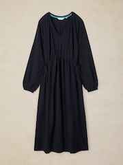 White Stuff Black Megan Embroidered Midi Dress - Image 5 of 6