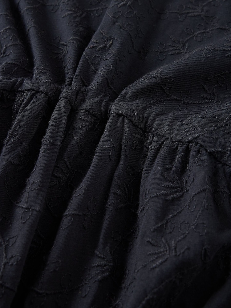White Stuff Black Megan Embroidered Midi Dress - Image 6 of 6