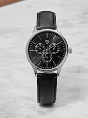 Black Classic Watch With Black Strap - Image 2 of 5