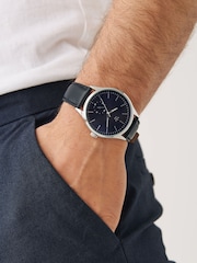 Black Classic Watch With Black Strap - Image 4 of 5