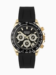 Sekonda Mens Circuit 39mm Analogue Black Watch With Gold Case And Silicone Strap With Dial - Image 2 of 6