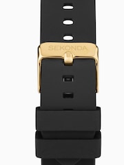 Sekonda Mens Circuit 39mm Analogue Black Watch With Gold Case And Silicone Strap With Dial - Image 6 of 6