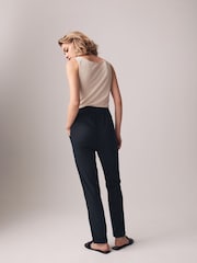 The Set Black/Khaki Green 2 Pack Linen Blend Tapered Trousers - Image 4 of 9