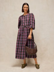 White Stuff Purple Lana Midi Dress - Image 3 of 6