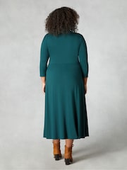 Live Unlimited Green Jersey Empire Seam Shirt Dress - Image 2 of 4