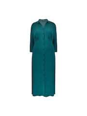 Live Unlimited Green Jersey Empire Seam Shirt Dress - Image 4 of 4