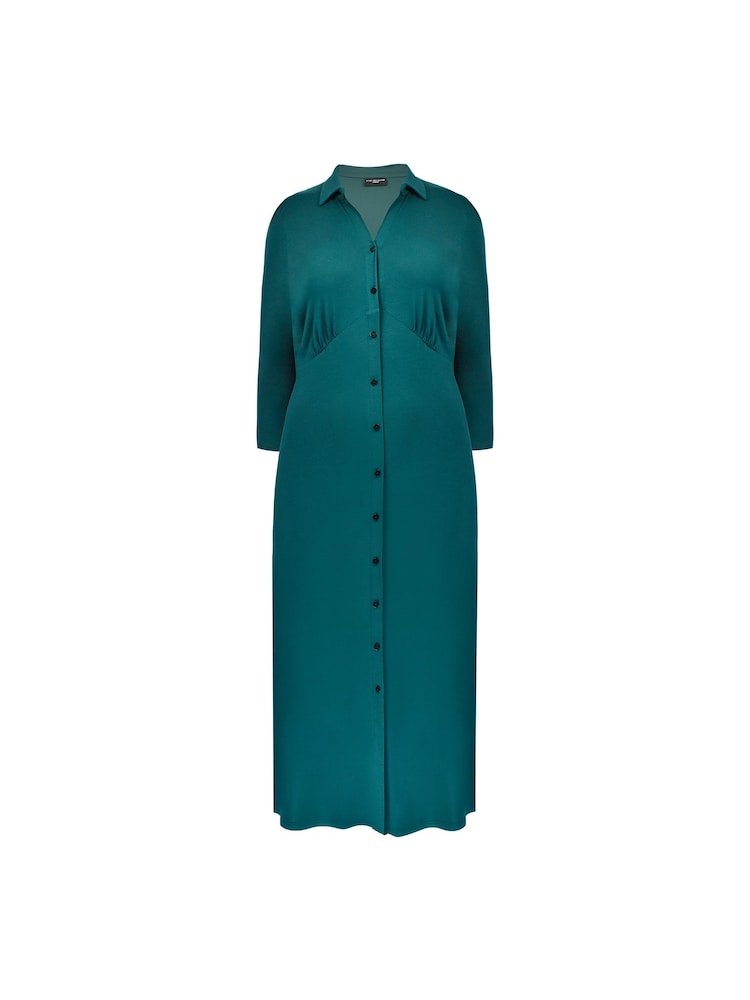 Live Unlimited Green Jersey Empire Seam Shirt Dress - Image 4 of 4